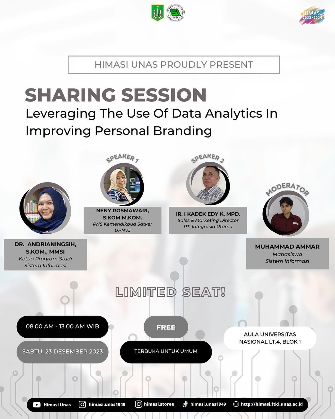 Sharing Session : Leveraging The Use Of Data Analytics In Improving Personal Branding